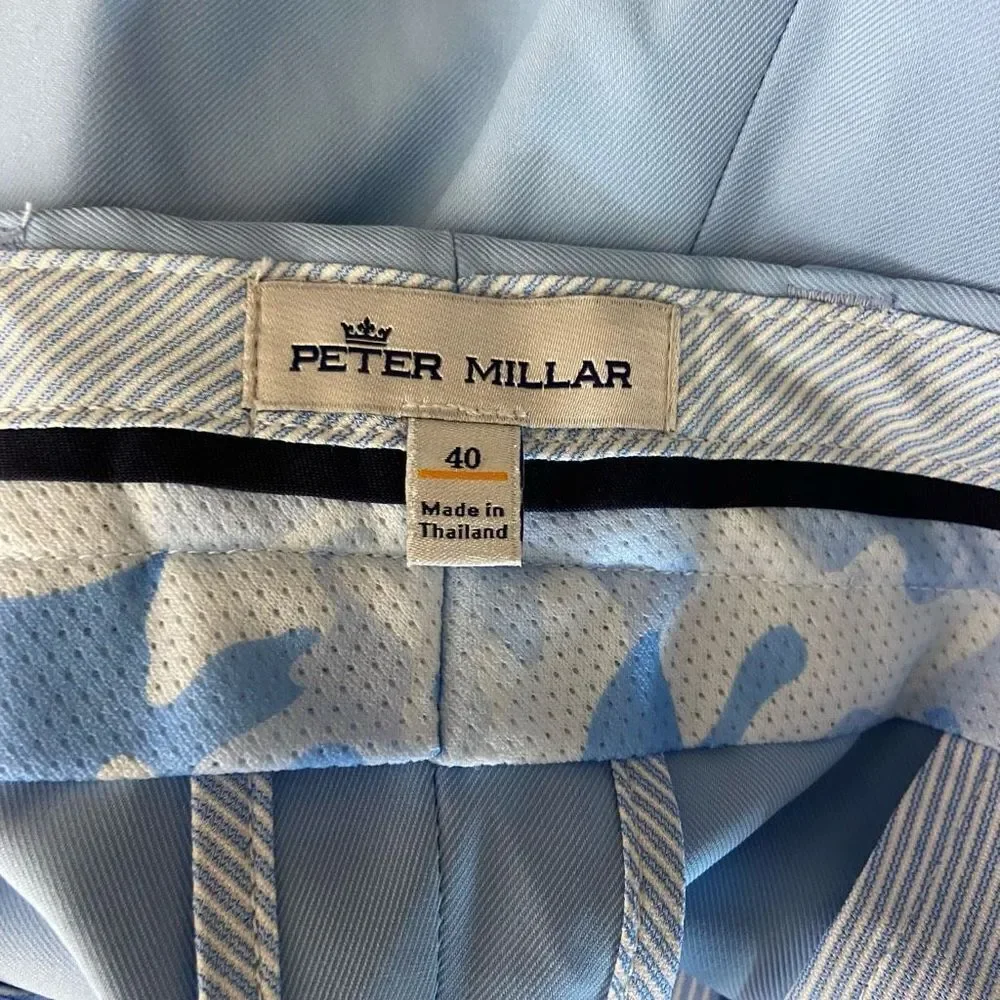 Peter Millar Men’s Salem Performance Golf Shorts Blue Size 40 9” Inseam - Picture 5 of 8